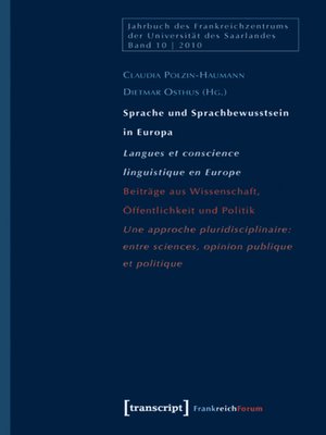 cover image of Sprache und Sprachbewusstsein in Europa / Langues et conscience linguistique en Europe